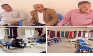 مدير عام الحصين يتفقد معمل الخياطة بالمديرية ويطلع على مستوى الإنتاج
