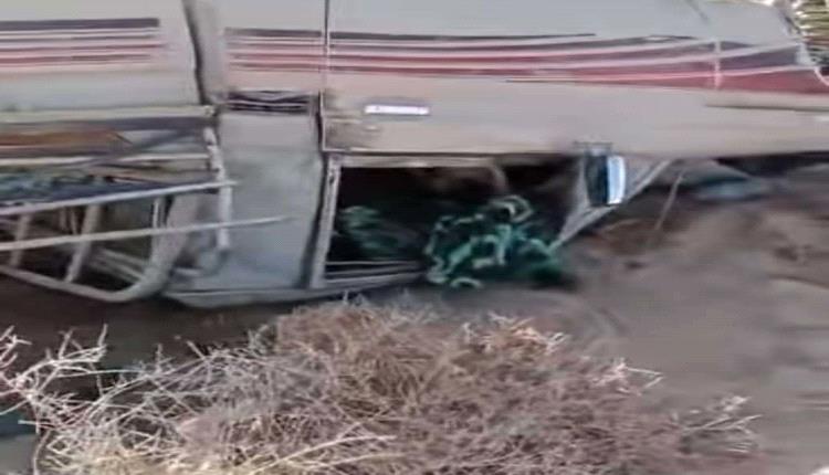 انقلاب شاص في شبوة دون إصابات بشرية

