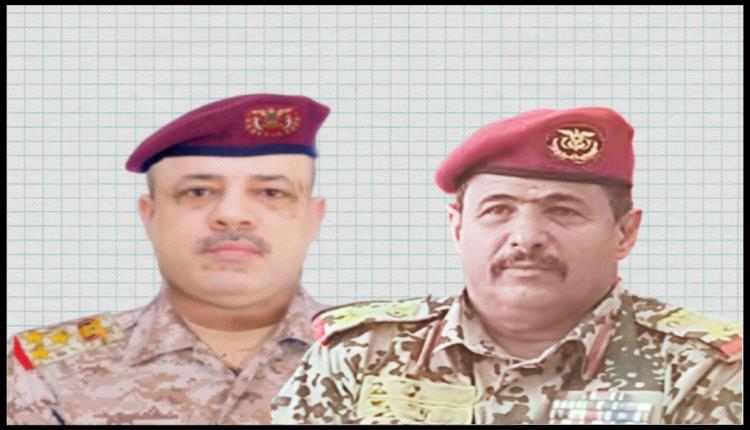 العميد الركن حسن القاضي يعزي قائد محور أبين العملياتي في وفاة ابن عمه العميد علي الرهوة