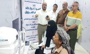 مدير صحة الشيخ عثمان يدشن المخيم الطبي المجاني لجراحة العيون في مستوصف العين التخصصي