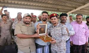 قيادة اللواء الخامس دعم وإسناد تكرّم أبطال موقع الخشعة بحضرموت