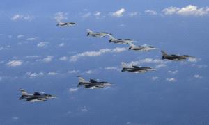 مقاتلات أمريكية وصينية وجها لوجه فوق البحر الأصفر