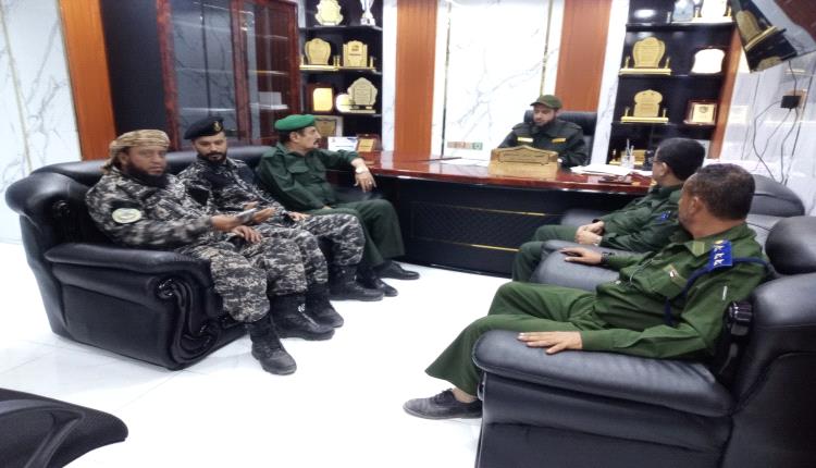 الشوحطي يستقبل قيادة كتيبة حرس المنشآت في لحج ويؤكد: نعمل بعقلية الدولة ونحمي الممتلكات العامة والخاصة