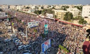 مليونية الوفاء والصمود في عدن تؤكد التفويض للانتقالي وترفض أي وصاية خارجية "بيان"