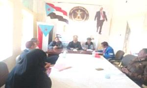 انتقالي مديرية جحاف يناقش المهام التنظيمية وخطط عمل الفترة القادمة