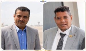 خالد الثقلي يهنئ عبدالله جميع بمناسبة تعيينه نائباً لمدير عام مطار عدن الدولي