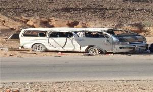 وفاة شخص وإصابة آخرين إثر انقلاب حافلة ركاب في غيل بن يمين بحضرموت