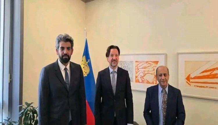 عمرو البيض يبحث مع سفير ليختنشتاين في جنيف قضايا حقوق الإنسان في الجنوب