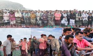 قائد لواء الشرطة العسكرية الجنوبية يؤدي صلاة عيد الفطر في ردفان وسط استقبال جماهيري حافل