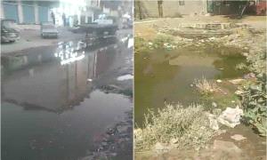 وسط مخاوف من كارثة صحية وشيكة.. طفح مياه الصرف الصحي يغرق دارسعد
