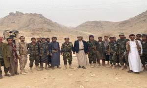 رئيس عمليات محور سبأ يتفقد المرابطين في جبهة حريب ويشاركهم فرحة العيد