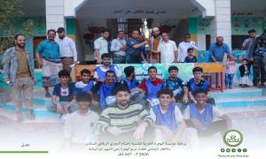 مؤسسة الهجرة تختتم الدوري الرياضي الرمضاني السادس والافطار الجماعي لفقداء مربع الهجرة بحي الشهيد أبو اليمامة