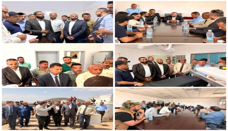 فريق تقييمي من وزارة الصحة يقييم أداء هيئة مستشفى الضالع ..