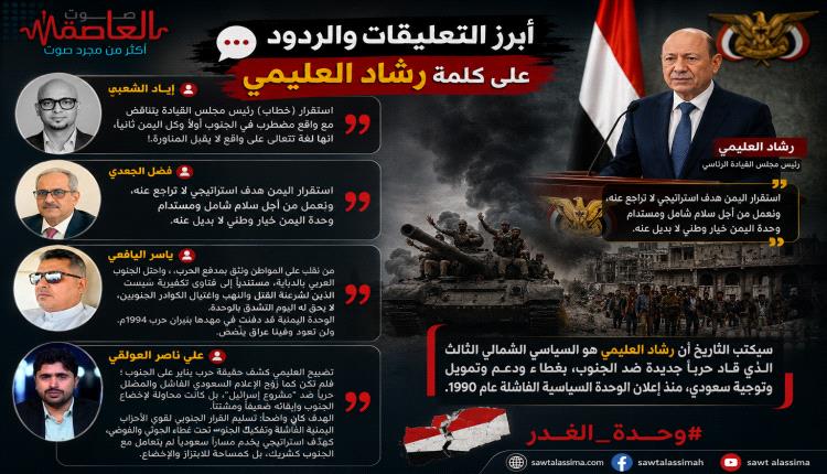 ردود نارية و انتقادات واسعة خطاب العليمي يفتح جراح 1994!