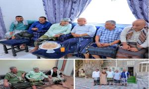 محمود الصبيحي يزور اسر الشهيدين علي عنتر وعلي هادي والفقيد سعيد صالح 
