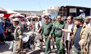 أمــن الضالـع يدشـن حملـة واسعـة لإزالـة العشوائيـات وتنظيـم الحركـة المروريـة فـي سنـاح وقعطبـة