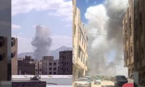  غارة جوية تستهدف مبنى الأمن المركزي بصنعاء