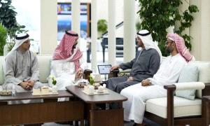 الرئيس الإماراتي يستقبل وزير الدفاع السعودي 
