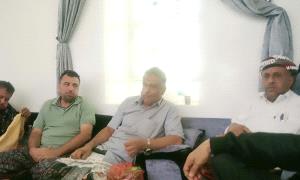 مدير عام الحصين يقدّم واجب العزاء لأسرة الفقيد علي أحمد ناجي إلى منطقة المرافده
