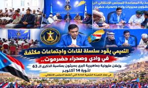 التميمي يقود سلسلة لقاءات واجتماعات مكثفة في وادي وصحراء حضرموت.. وإعلان مليونية جماهيرية كبرى بسيئون بمناسبة الذكرى الـ63 لثورة 14 أكتوبر.