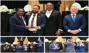 تقديرا لإسهاماته المجتمعية ..حاكم ولاية كارولاينا الشمالية يكرّم رجل الأعمال اليمني الأمريكي مبارك شهبين 

