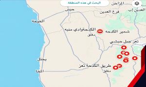 معلومات تكشف خريطة الهجوم الحو.ثي الأخير على جبهات غرب تعز والساحل الغربي