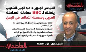 السياسي الجنوبي د. عبد الجليل الشعيبي يفكك لـ BBC معادلة الساحل الغربي ومعضلة التحالف في اليمن